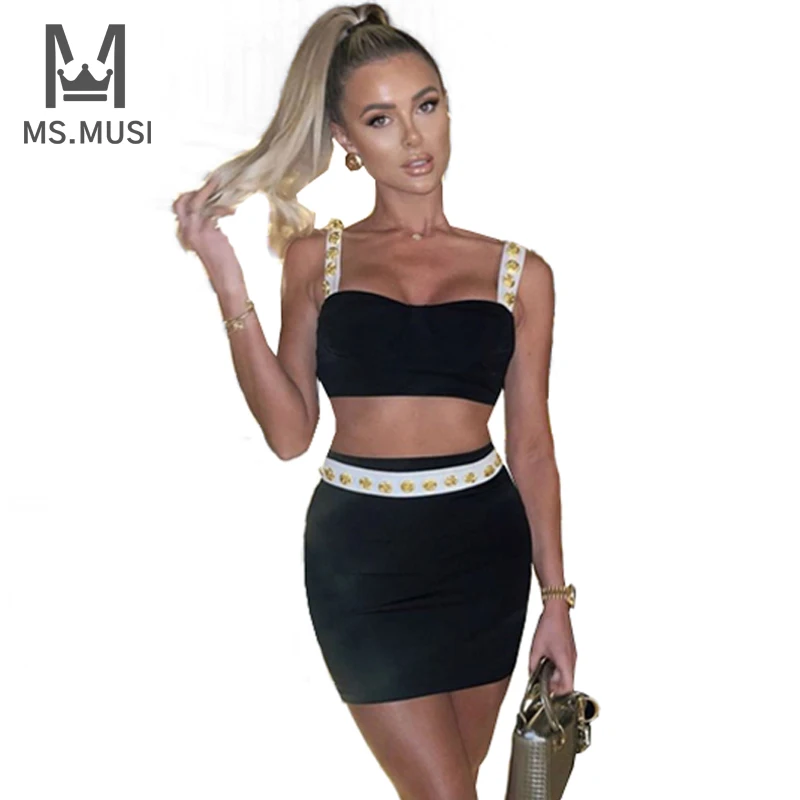 MSMUSI 2023 New Fashion Women Sexy Button Bandage Two Piece Set Bodycon Party Strap Sleeveless Top Pencil Short Skirt Set Suit
MSMUSI 2023 New Fashion Women Sexy Button Bandage Two Piece Set Bodycon Party Strap Sleeveless Top Pencil Short Skirt Set Suit