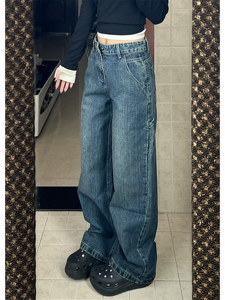 Deep Blue Low Waist Men's Jeans Spring Autumn Loose Straight Leg Wide Leg Pants Cleanfit Flared Pants Casual Straight Fit
Deep Blue Low Waist Men's Jeans Spring Autumn Loose Straight Leg Wide Leg Pants Cleanfit Flared Pants Casual Straight Fit