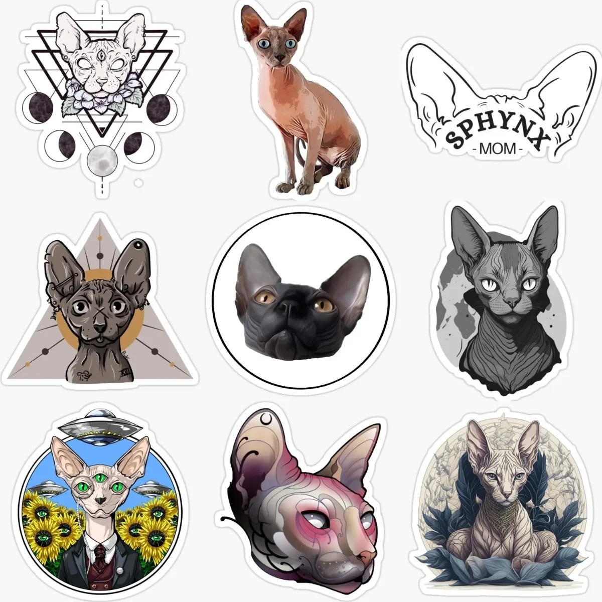 Canadian Hairless Cat Sphynx Cat Pets PVC Stickers for Decorate Car Van Fridge Wall Window Helmet Bicycle Decal Accessories
Canadian Hairless Cat Sphynx Cat Pets PVC Stickers for Decorate Car Van Fridge Wall Window Helmet Bicycle Decal Accessories