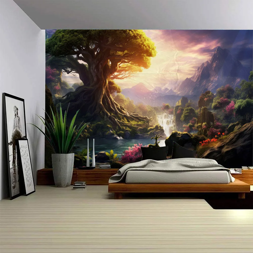 Starry Sky Oil Painting Tapestry Forest Night Living Room Bedroom Wall Hanging Mysterious Tree Home Decoration Background Poster
Starry Sky Oil Painting Tapestry Forest Night Living Room Bedroom Wall Hanging Mysterious Tree Home Decoration Background Poster