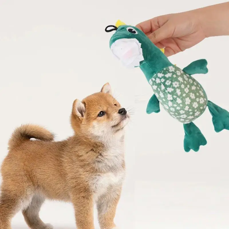 Cute Dinosaur Squeaky Dog Chew Toy for All Breeds, Bite-Resistant Plush Interactive Pet Toy for Boredom Relief and Companionship
Cute Dinosaur Squeaky Dog Chew Toy for All Breeds, Bite-Resistant Plush Interactive Pet Toy for Boredom Relief and Companionship