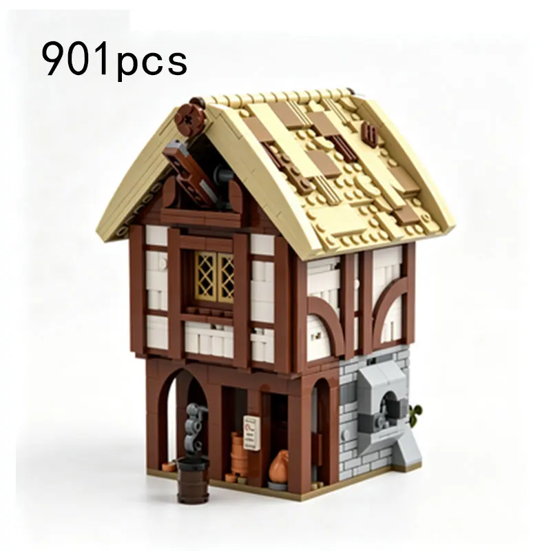 MOC 901PCS Medieval Warehouse Castle Small Particle Building Blocks Double-Layer Building House Toy Ornament Gift
MOC 901PCS Medieval Warehouse Castle Small Particle Building Blocks Double-Layer Building House Toy Ornament Gift