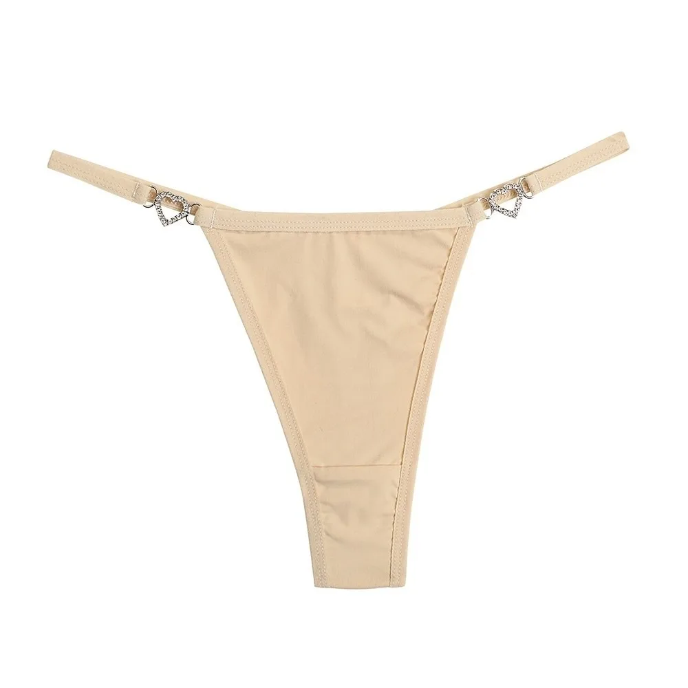 Fashion Cotton Crotch Heart Rhinestone Thongs Traceless Solid Color Bikini Briefs Low Waist Underpants T-back Panties Lingerie
Fashion Cotton Crotch Heart Rhinestone Thongs Traceless Solid Color Bikini Briefs Low Waist Underpants T-back Panties Lingerie