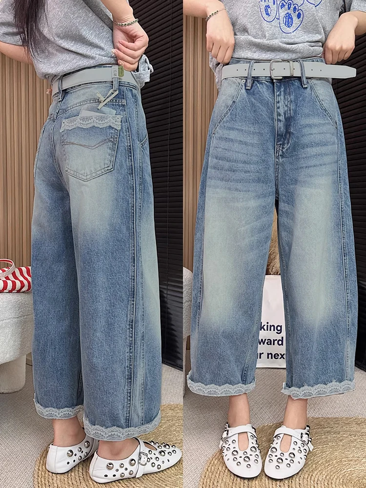 Loose High Waist Wide Leg Jeans Women's Casual Straight Cut Trousers Spring Fashion plus Size Slimming Dad Harajuku Style
Loose High Waist Wide Leg Jeans Women's Casual Straight Cut Trousers Spring Fashion plus Size Slimming Dad Harajuku Style