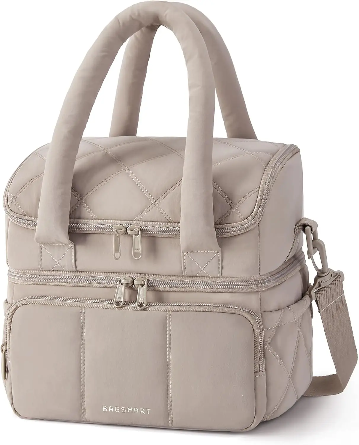 Double Deck Insulated Lunch Bag, Leakproof Puffer Tote, Large Cooler for Work Picnic Travel
Double Deck Insulated Lunch Bag, Leakproof Puffer Tote, Large Cooler for Work Picnic Travel