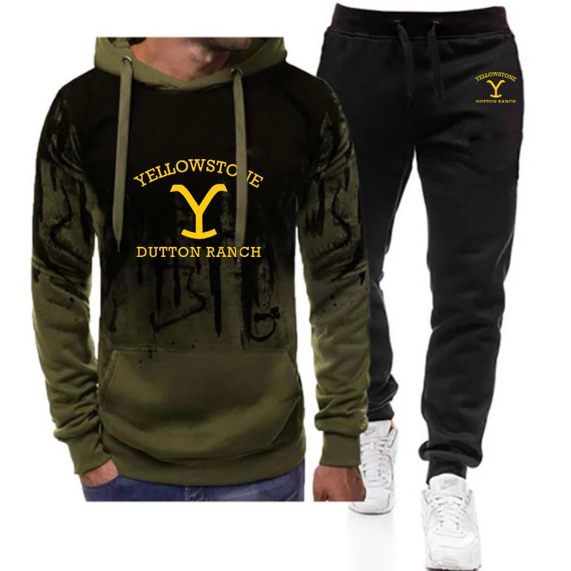 2026 Yellowstone Dutton Ranch Spring And Autumn Men's New Gradient Color Set Hoodie+Sweatpant Casual Elegant Harajuku Suit
2026 Yellowstone Dutton Ranch Spring And Autumn Men's New Gradient Color Set Hoodie+Sweatpant Casual Elegant Harajuku Suit