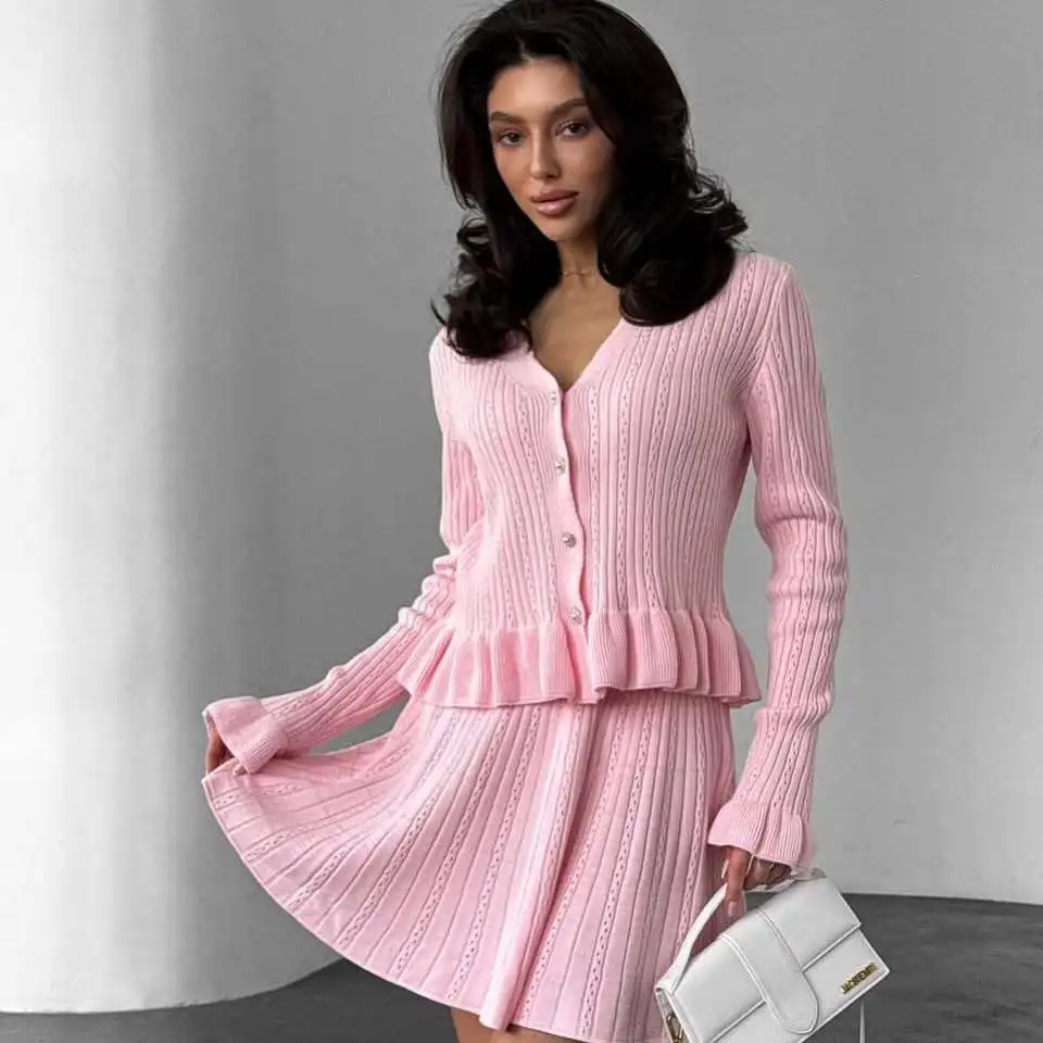 2025 Women Knitted Two-piece Suits,Fashion Skirt Suit, Long Sleeve Tops and Skirt Sets
2025 Women Knitted Two-piece Suits,Fashion Skirt Suit, Long Sleeve Tops and Skirt Sets