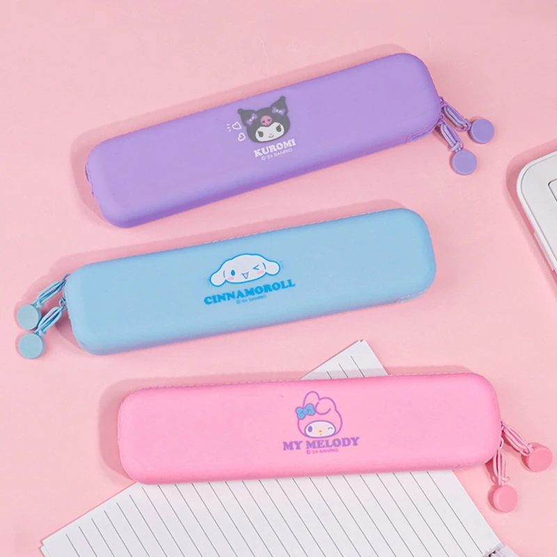 Cute Cartoon Sanrio Kuromi Mymelody Cinnamoroll Silicone Pencil Case Student Desktop Storage Stationery Bag Gifts
Cute Cartoon Sanrio Kuromi Mymelody Cinnamoroll Silicone Pencil Case Student Desktop Storage Stationery Bag Gifts