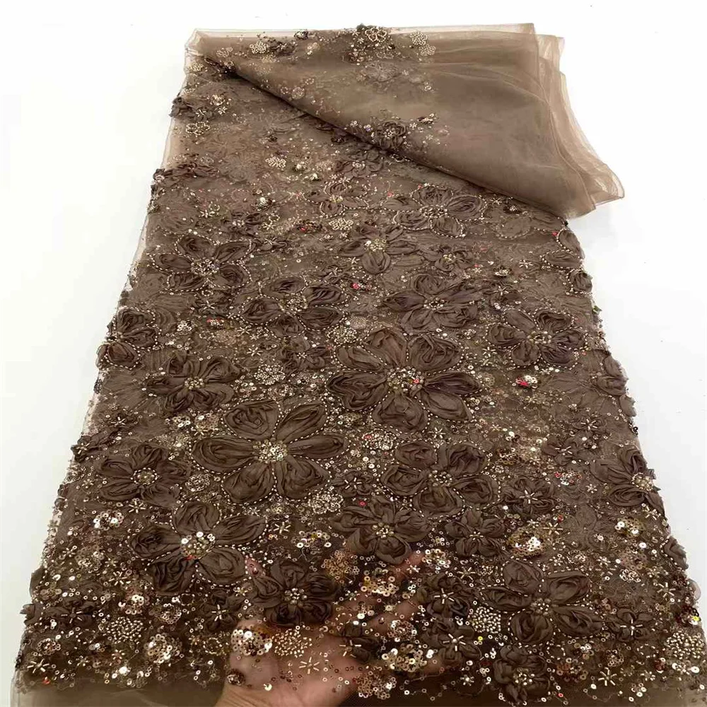 3D Lace 2025 Sequins High Quality African Nigerian Tulle Lace Fabric For Sewing Wedding Party Gown Dress Embroidered Cotton
3D Lace 2025 Sequins High Quality African Nigerian Tulle Lace Fabric For Sewing Wedding Party Gown Dress Embroidered Cotton