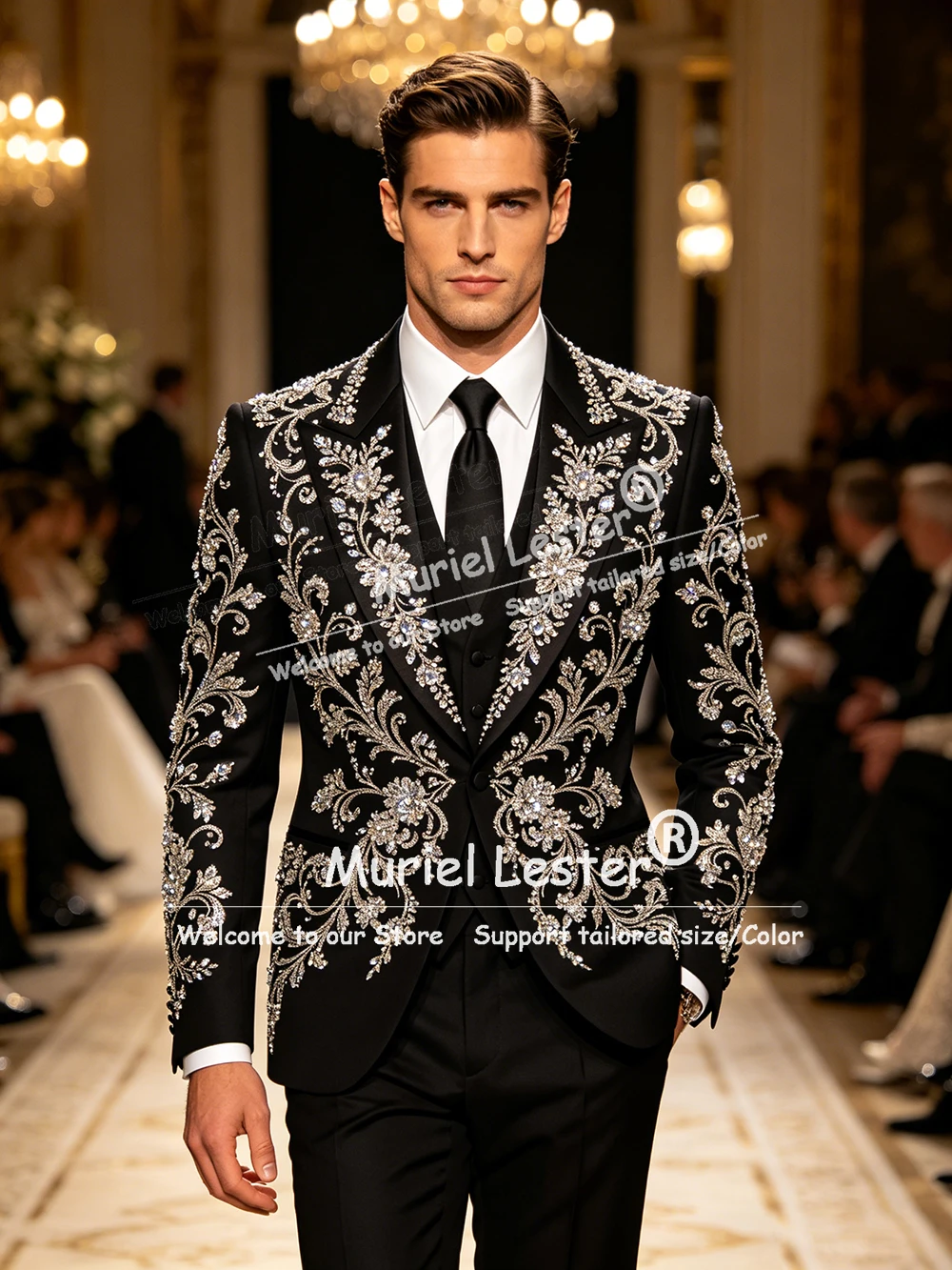Luxury Beading Crystals Suit Man For Wedding Single Breasted Groom Prom Blazer Customized 3 Piece Sets Man Banquet Tuxedo Attire
Luxury Beading Crystals Suit Man For Wedding Single Breasted Groom Prom Blazer Customized 3 Piece Sets Man Banquet Tuxedo Attire