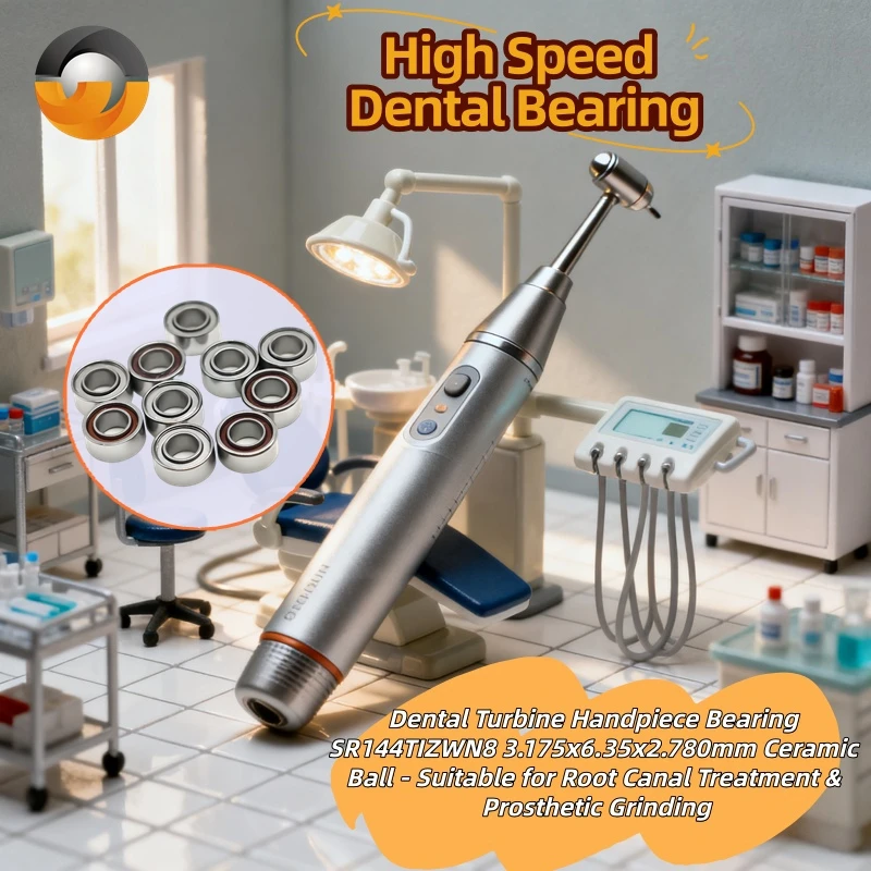Dental Turbine Handpiece Bearing 3.175x6.35x2.780mm ABEC-9 Ceramic Ball SR144TIZWN8 Fit Root Canal Therapy Machine Low Vibration
Dental Turbine Handpiece Bearing 3.175x6.35x2.780mm ABEC-9 Ceramic Ball SR144TIZWN8 Fit Root Canal Therapy Machine Low Vibration