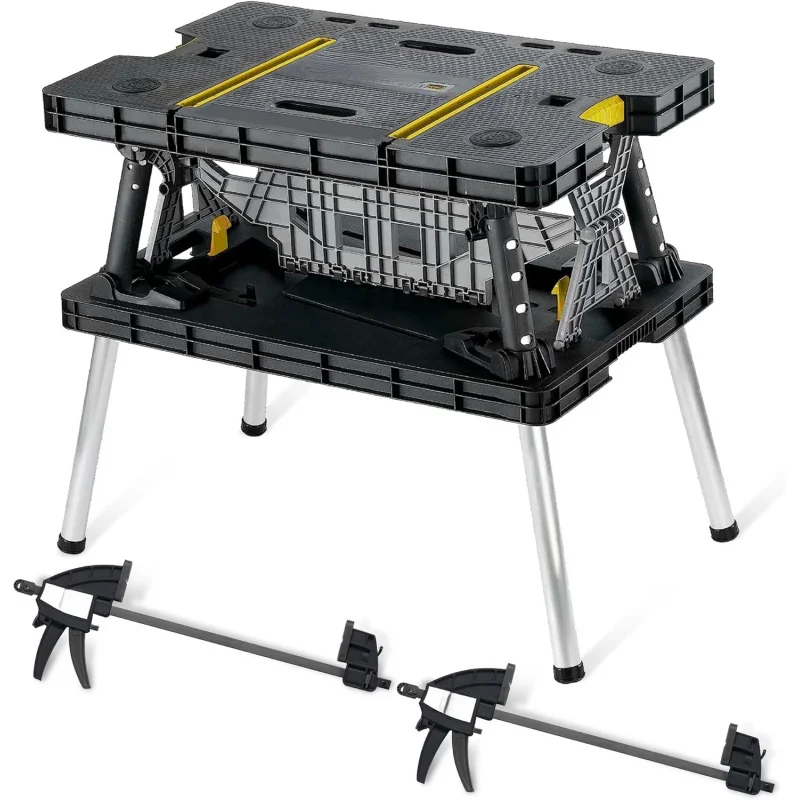 2 Pack Folding Portable Workbench Stand, Multifunctional Miter Saw Table with 2PCS 12 Inch Wood Clamps, Heavy Duty Foldable
2 Pack Folding Portable Workbench Stand, Multifunctional Miter Saw Table with 2PCS 12 Inch Wood Clamps, Heavy Duty Foldable