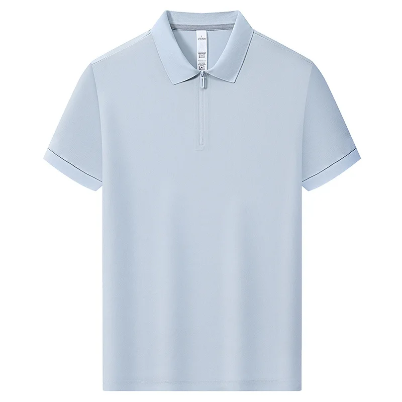 Summer New Pearl Cotton Men's Polo Shirt Casual Business Short Sleeved T-shirt Men's Top Lapel Zipper Men Clothing
Summer New Pearl Cotton Men's Polo Shirt Casual Business Short Sleeved T-shirt Men's Top Lapel Zipper Men Clothing