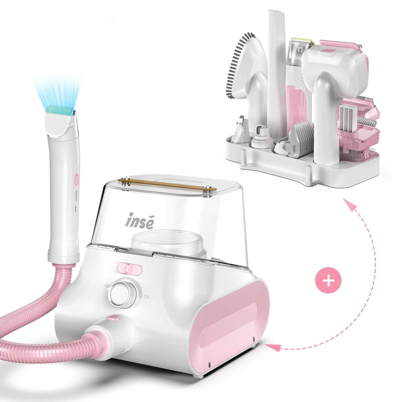 INSE P30 Pet Grooming Kit with 4.5L Large Dust Cup, 5-in-1 Ultra-Low Noise Dog Shaver with Vacuum Cleaner
INSE P30 Pet Grooming Kit with 4.5L Large Dust Cup, 5-in-1 Ultra-Low Noise Dog Shaver with Vacuum Cleaner