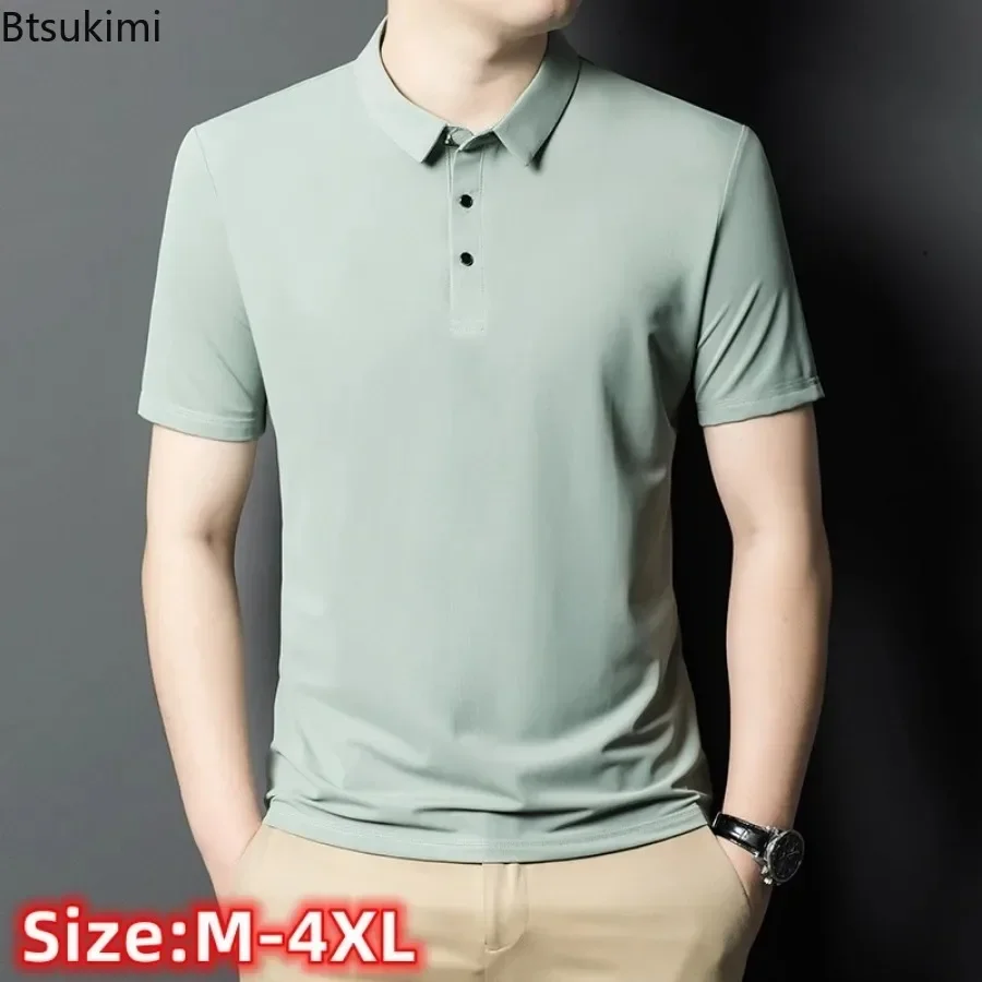 2025 Men's Summer Cool Ice Silk Short-sleeved Polo Shirt Fashion Solid Business Casual Slim Tops High Quality Breathable T-shirt
2025 Men's Summer Cool Ice Silk Short-sleeved Polo Shirt Fashion Solid Business Casual Slim Tops High Quality Breathable T-shirt