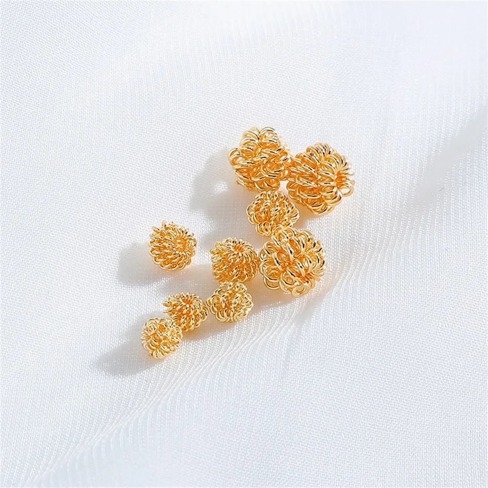 14K Gold-Color Round Winding Spring Balls DIY Handmade Jewelry Accessories Bracelet Necklace Beaded Bead Material L129
14K Gold-Color Round Winding Spring Balls DIY Handmade Jewelry Accessories Bracelet Necklace Beaded Bead Material L129