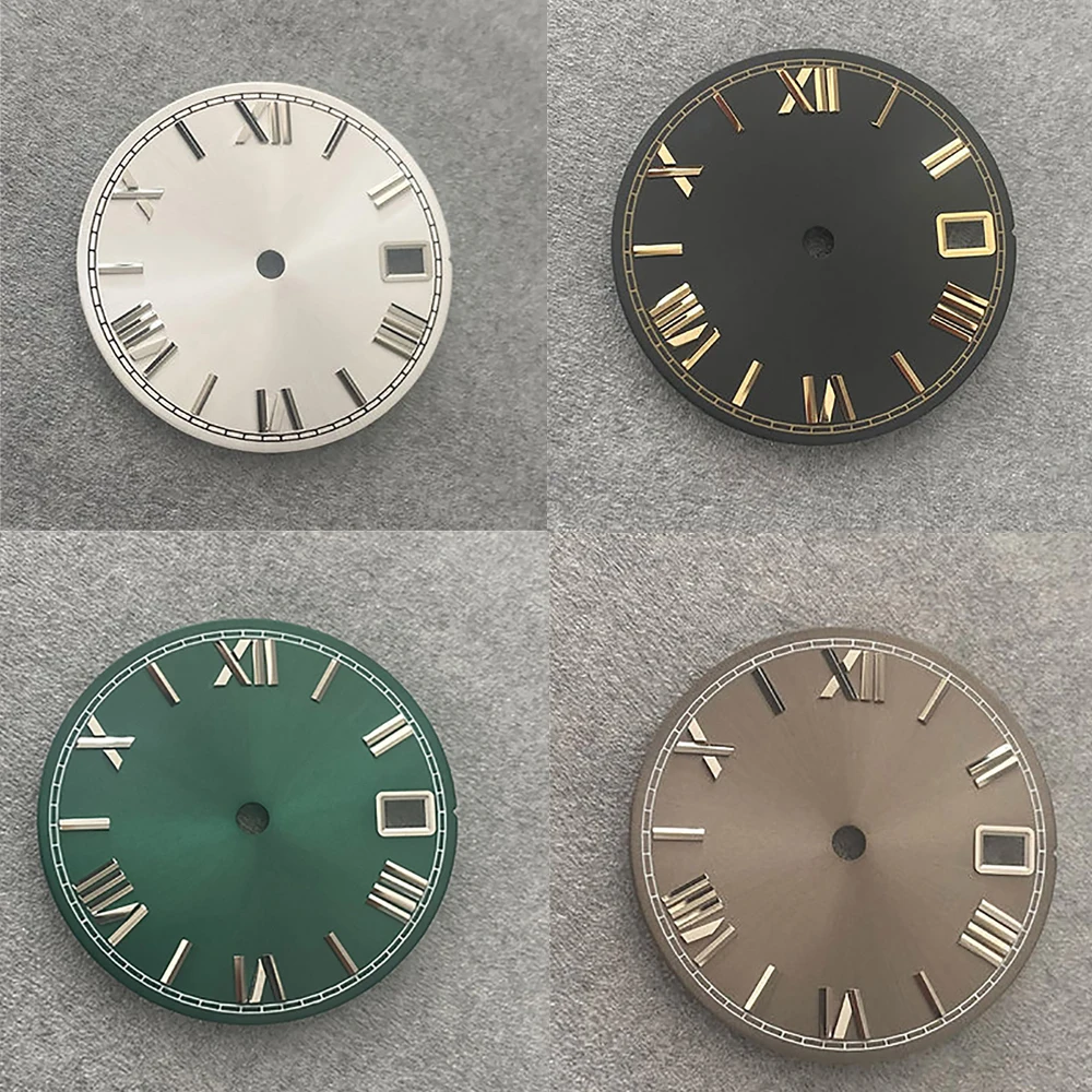For NH35 NH36 4R 7S Movement 28.5MM for Roman Numeral Sunburst Applied Indices Watch Dial
For NH35 NH36 4R 7S Movement 28.5MM for Roman Numeral Sunburst Applied Indices Watch Dial 
