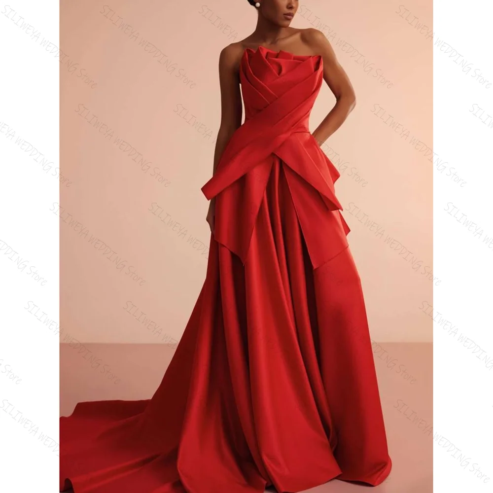 Elegant Red StraplessA-Line Prom Dress Fashion Party Floor Length Sleeveless Formal Evening Gowns
Elegant Red StraplessA-Line Prom Dress Fashion Party Floor Length Sleeveless Formal Evening Gowns