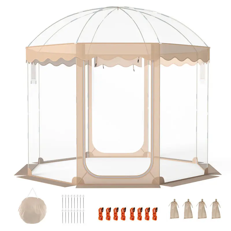 Pop Up Bubble Tent 10x10 FT for 8-10 People Weatherproof Pod with 540° Panoramic Clear PVC
Pop Up Bubble Tent 10x10 FT for 8-10 People Weatherproof Pod with 540° Panoramic Clear PVC