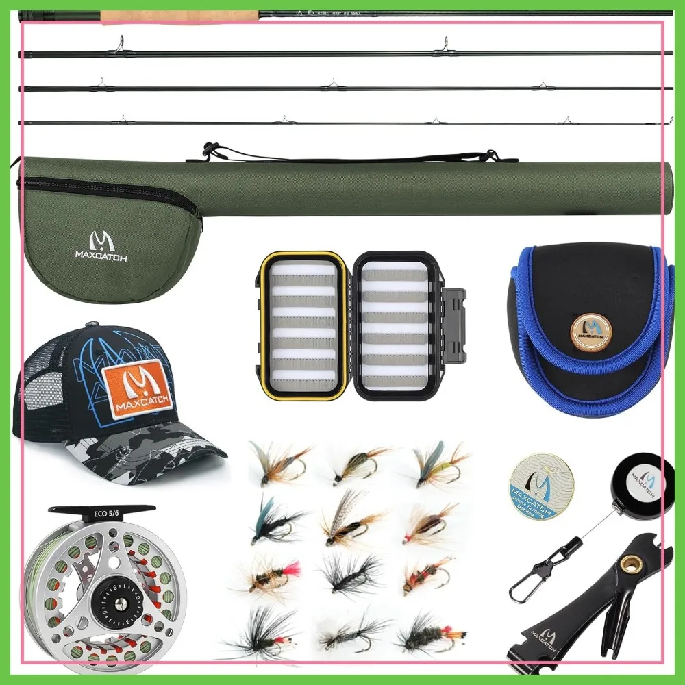 Fly Fishing Combo Kit 3/5/6/8 Weight, 8'4" 4-Piece Rod & Reel with Travel Case
Fly Fishing Combo Kit 3/5/6/8 Weight, 8'4" 4-Piece Rod & Reel with Travel Case