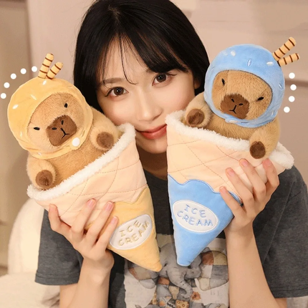 Ice Cream Cone Capybara Plush Toy Cross Dressing Detachable Capybara Plush Doll Soft Fluffy Capybara Stuffed Doll
Ice Cream Cone Capybara Plush Toy Cross Dressing Detachable Capybara Plush Doll Soft Fluffy Capybara Stuffed Doll