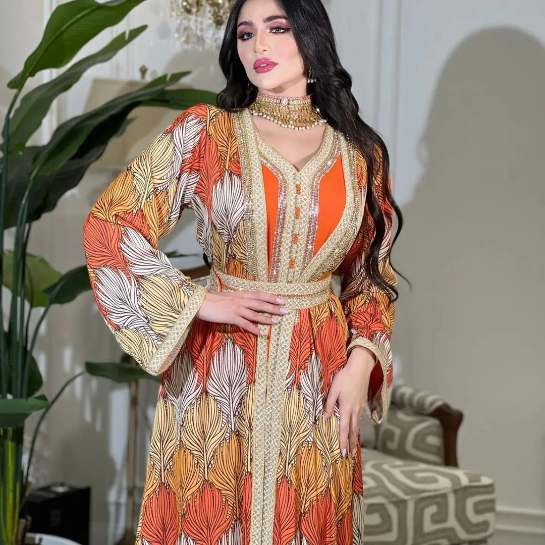 India Turkey Party Evening Dress Jalabiya and Kimono Abaya 2pcs Set for Women Muslim Printed Abayas Dubai Elegant Wedding Kaftan
India Turkey Party Evening Dress Jalabiya and Kimono Abaya 2pcs Set for Women Muslim Printed Abayas Dubai Elegant Wedding Kaftan