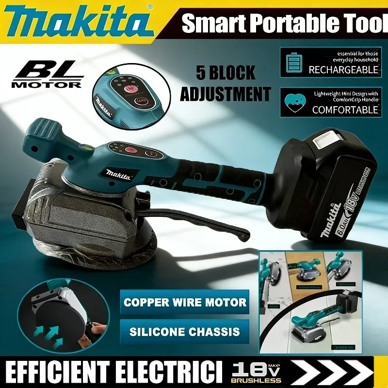 Makita Cordless Tile Laying Machine with 5 Speed Adjustment High Capacity for Wall & Floor Vibration Home Decoration Tool
Makita Cordless Tile Laying Machine with 5 Speed Adjustment High Capacity for Wall & Floor Vibration Home Decoration Tool