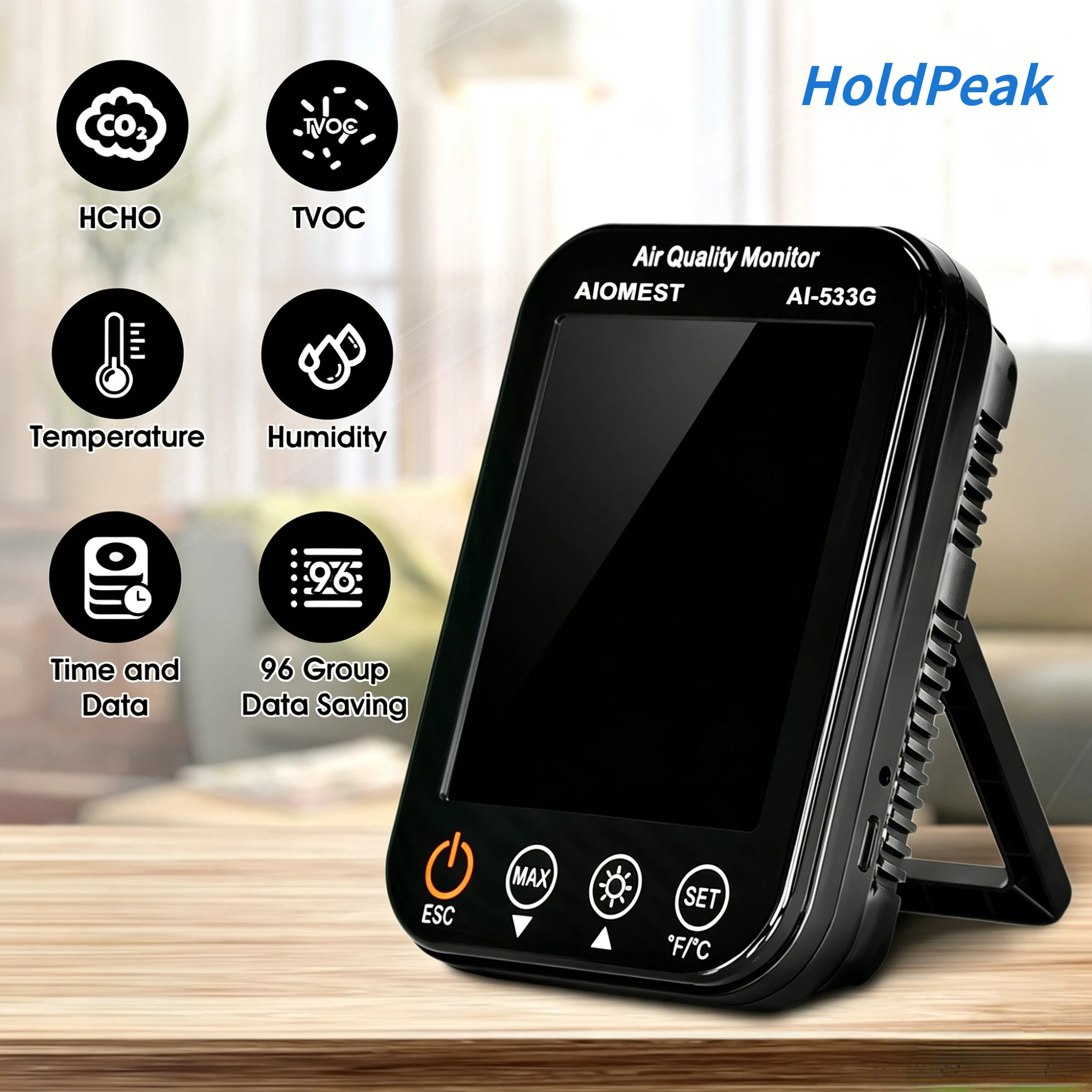 Zigbee Air Quality Monitor HCHO TVOC Detector Rechargeable LCD Temp Humidity Meter Indoor Air Testing for Home Office
Zigbee Air Quality Monitor HCHO TVOC Detector Rechargeable LCD Temp Humidity Meter Indoor Air Testing for Home Office