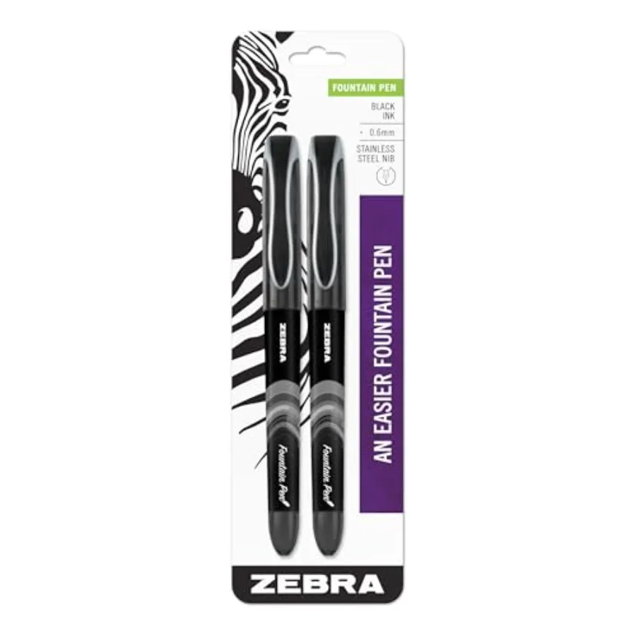 Fountain Pen, 0.6mm Fine Point, Stainless Steel Nib, Preloaded Black Ink, Smooth Ink Flow, Classic Black Barrels, No Cartridge
Fountain Pen, 0.6mm Fine Point, Stainless Steel Nib, Preloaded Black Ink, Smooth Ink Flow, Classic Black Barrels, No Cartridge