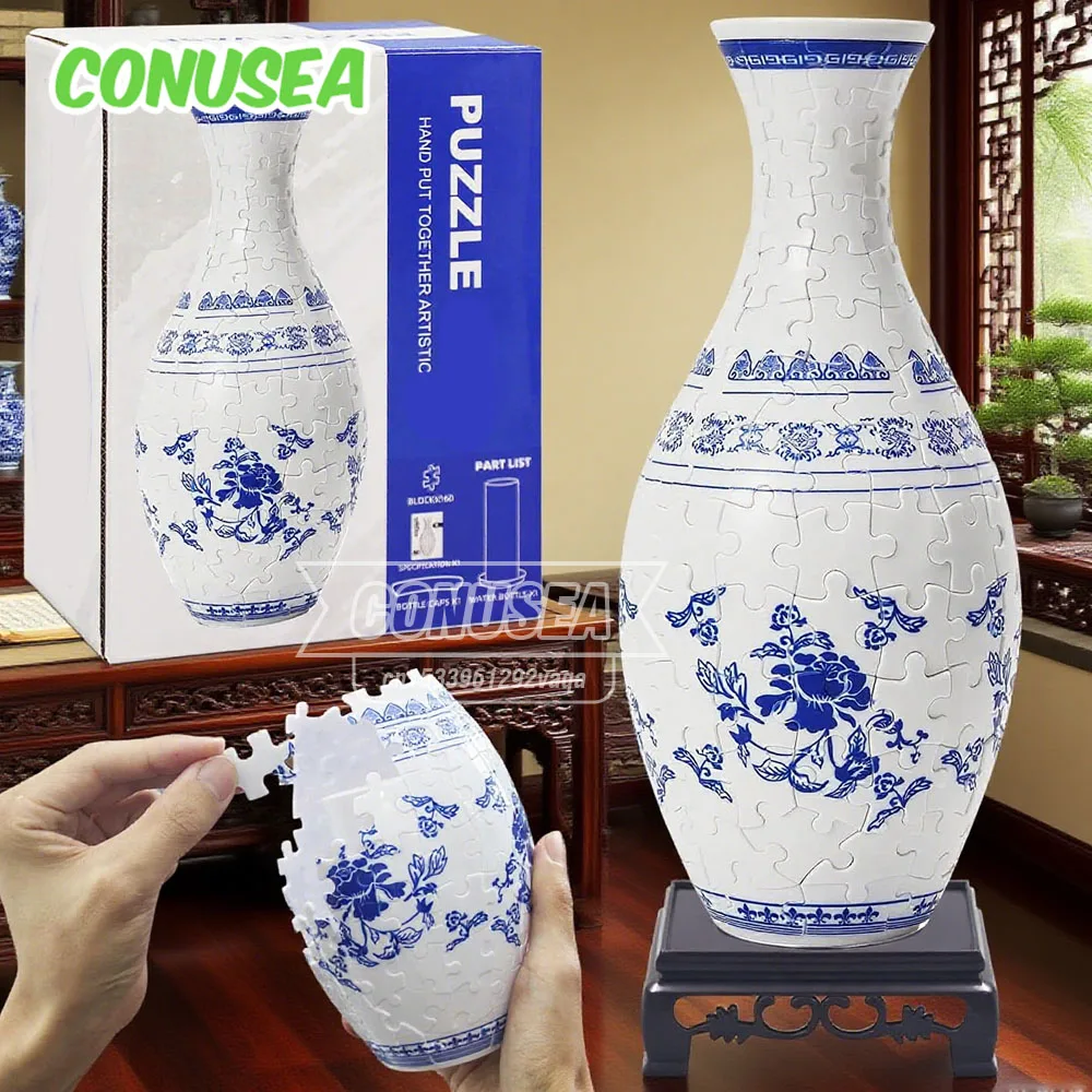 Puzzle Bottle With Base Flower Pot 160 Pieces 3D Building Block Unique Arts Crafts House Christma Gift Home Decor for Adults Kid
Puzzle Bottle With Base Flower Pot 160 Pieces 3D Building Block Unique Arts Crafts House Christma Gift Home Decor for Adults Kid