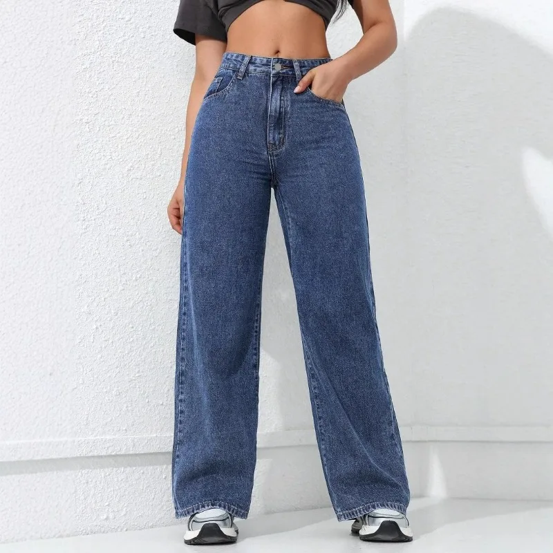 Pants Women's Spring American Style Wide Leg Jeans Washed Finish Relaxed Fit Slimming Straight Leg Comfortable Versatile Niche
Pants Women's Spring American Style Wide Leg Jeans Washed Finish Relaxed Fit Slimming Straight Leg Comfortable Versatile Niche