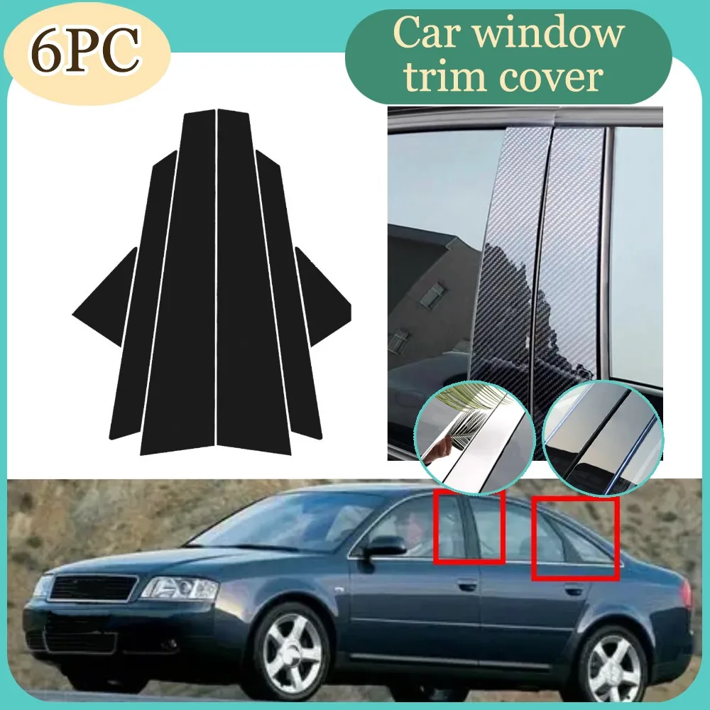 6PCS Gloss Black Pillar Posts Silver Carbon Fit For Audi A6 C5 4B C6 4F 2002-2011 Window Decor Door Side Mouliding Trim Cover
6PCS Gloss Black Pillar Posts Silver Carbon Fit For Audi A6 C5 4B C6 4F 2002-2011 Window Decor Door Side Mouliding Trim Cover