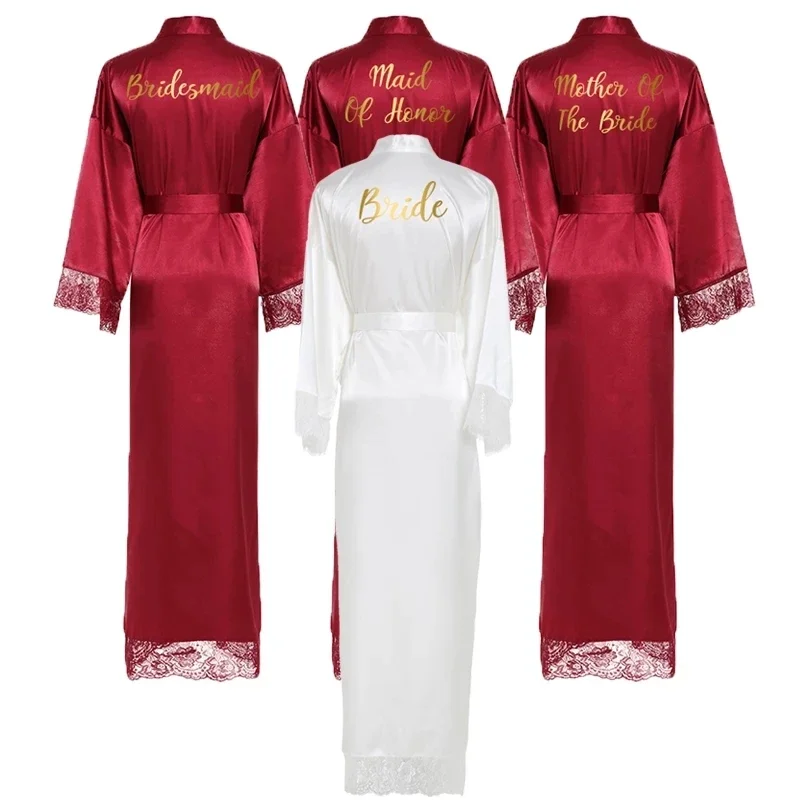 Women Long robe Satin Robe Bridal Robe Bridesmaid Robes Lace Robe Wedding Robe Sleepwear Bathrobe Dressing Long Gowns
Women Long robe Satin Robe Bridal Robe Bridesmaid Robes Lace Robe Wedding Robe Sleepwear Bathrobe Dressing Long Gowns