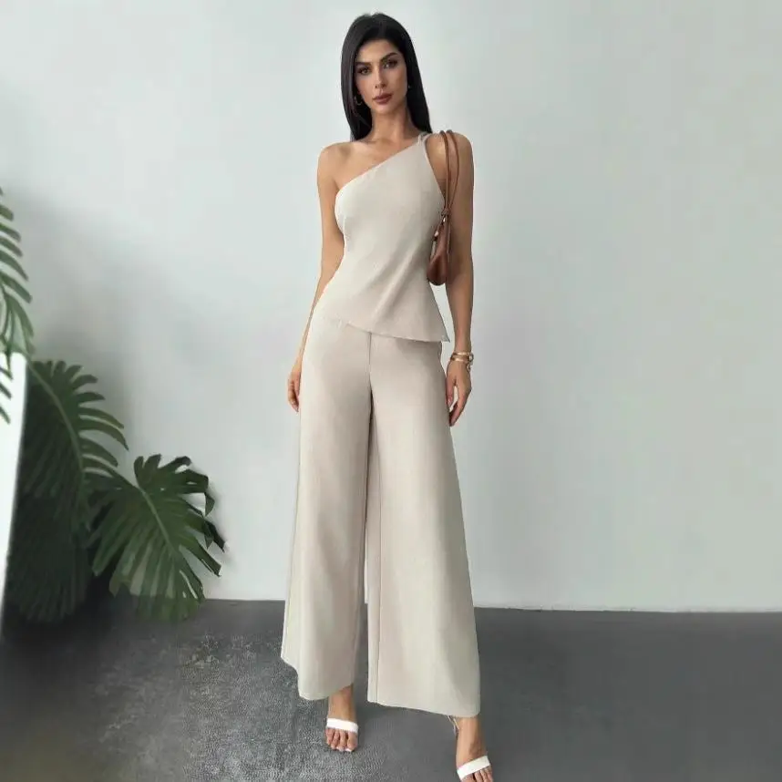 Два комплекта Csole Top и длинные брюки с эластичной резинкой на талии, дизайн с низкой талией, женский комбинезон из полиэфирного волокна, весна 2023 г.
Два комплекта Csole Top и длинные брюки с эластичной резинкой на талии, дизайн с низкой талией, женский комбинезон из полиэфирного волокна, весна 2023 г.