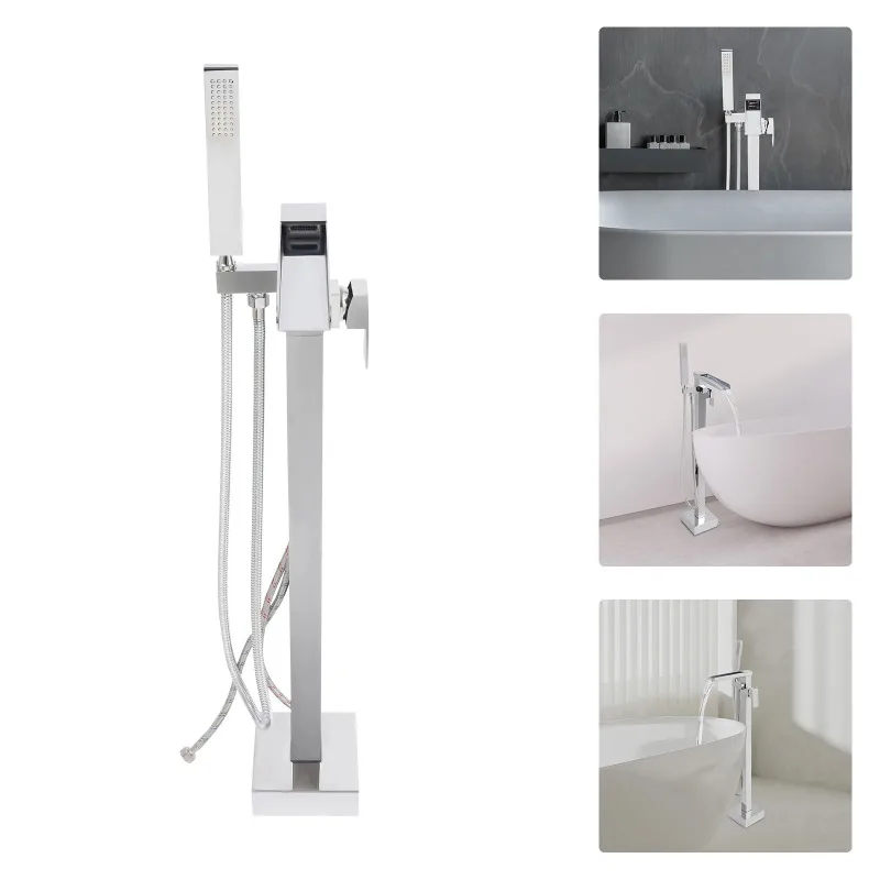 Freestanding Bath Tap, Tap w/ Hand Shower, Bath Tap Bathtub Shower Faucets Floor Standing Faucet Waterfall Mixer
Freestanding Bath Tap, Tap w/ Hand Shower, Bath Tap Bathtub Shower Faucets Floor Standing Faucet Waterfall Mixer