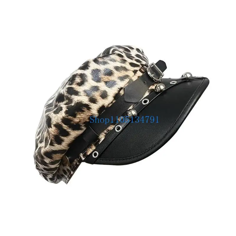 98km Leopards Print Studded Hat Buckles Trendy Hat Women Stylish Octagonal Hat
98km Leopards Print Studded Hat Buckles Trendy Hat Women Stylish Octagonal Hat