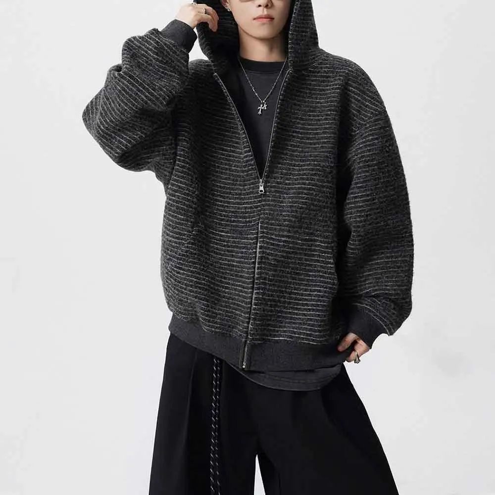 Winter New Men's Striped Hooded Long-Sleeve Jacket American Retro Fashion Trend Street Hip Hop Casual Loose Niche Men's Top
Winter New Men's Striped Hooded Long-Sleeve Jacket American Retro Fashion Trend Street Hip Hop Casual Loose Niche Men's Top
