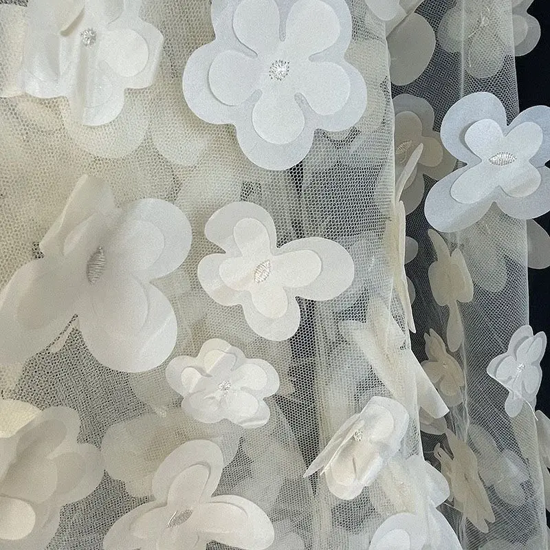 3D Flower Butterfly Applique Lace Fabric DIY Fashion Women's Wedding Dress Tutu Fabric Children's Clothing Sewing Mesh Cloth
3D Flower Butterfly Applique Lace Fabric DIY Fashion Women's Wedding Dress Tutu Fabric Children's Clothing Sewing Mesh Cloth