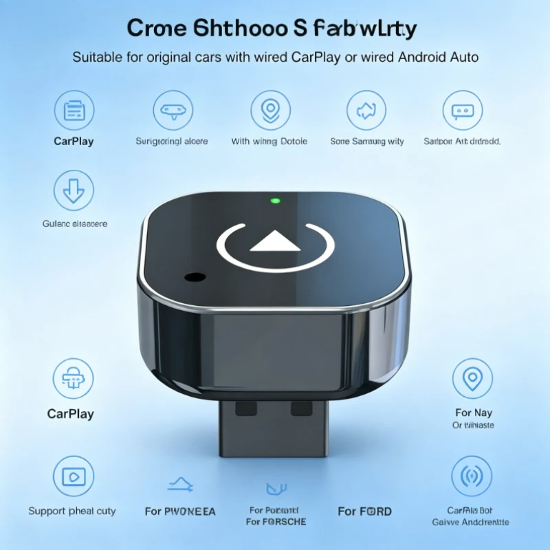 2026 NEW Wireless CarPlay Adapter Plug and Play Auto Connect No Delay Converts Wired to Wireless Compatible for iPhone Android
2026 NEW Wireless CarPlay Adapter Plug and Play Auto Connect No Delay Converts Wired to Wireless Compatible for iPhone Android