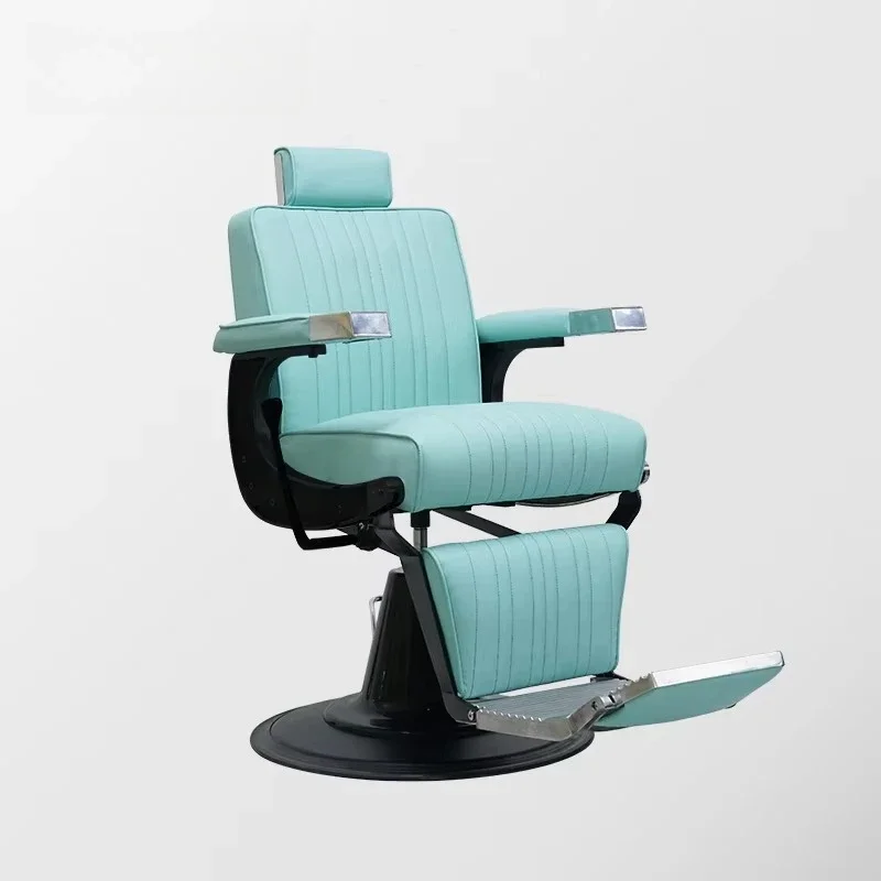 Blue Barber Chair Synthetic Leather Gold Reclining Chair Men's Barber Shop
Blue Barber Chair Synthetic Leather Gold Reclining Chair Men's Barber Shop