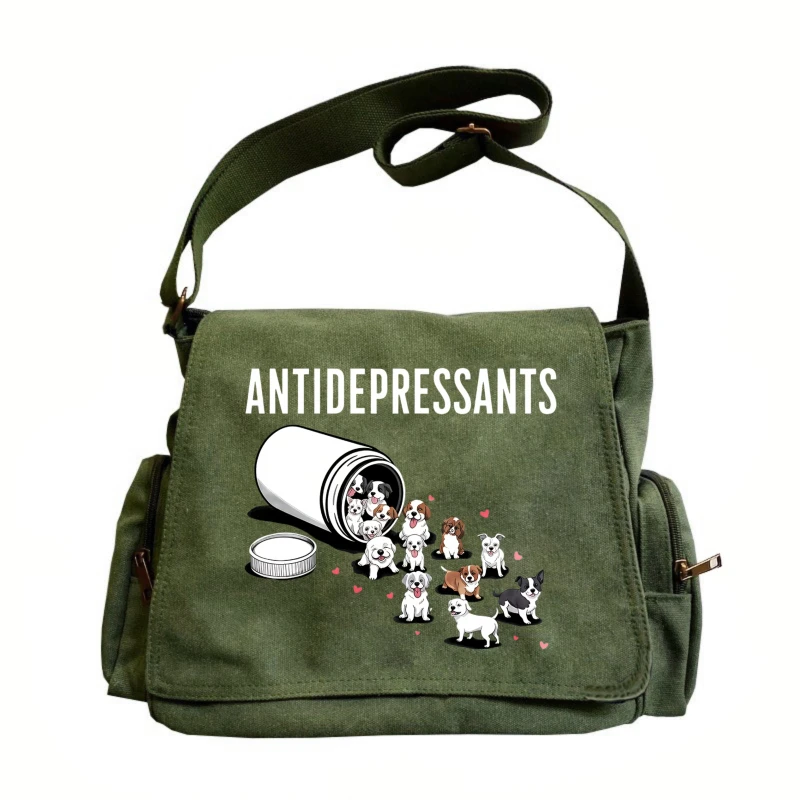 Casual Womens Messenger Bag Canvas Quirky Dog Print Large Capacity Shoulder Bag Travel Mens Crossbody Bag
Casual Womens Messenger Bag Canvas Quirky Dog Print Large Capacity Shoulder Bag Travel Mens Crossbody Bag