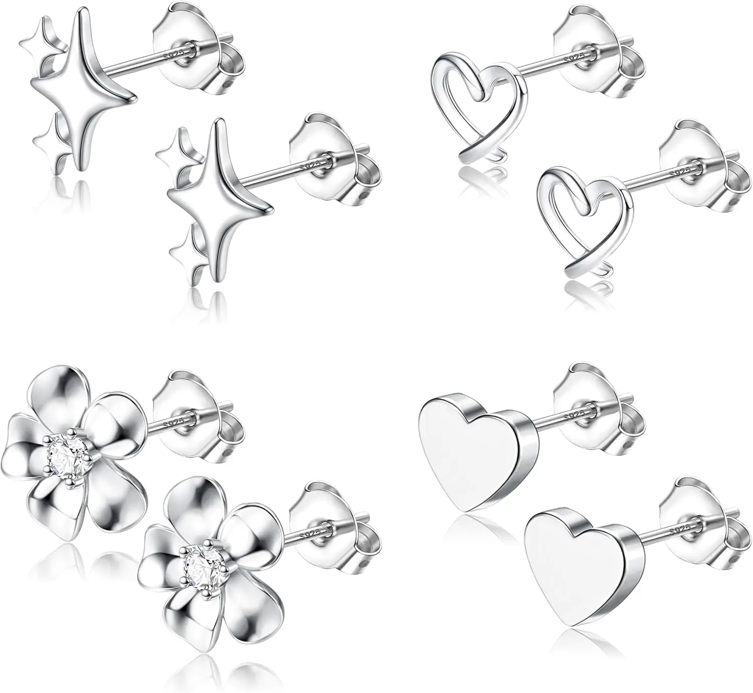 Hypoallergenic Stud Earrings for Women Sterling Silver Post Earrings for Sensitive Ears Dainty Simple
Hypoallergenic Stud Earrings for Women Sterling Silver Post Earrings for Sensitive Ears Dainty Simple