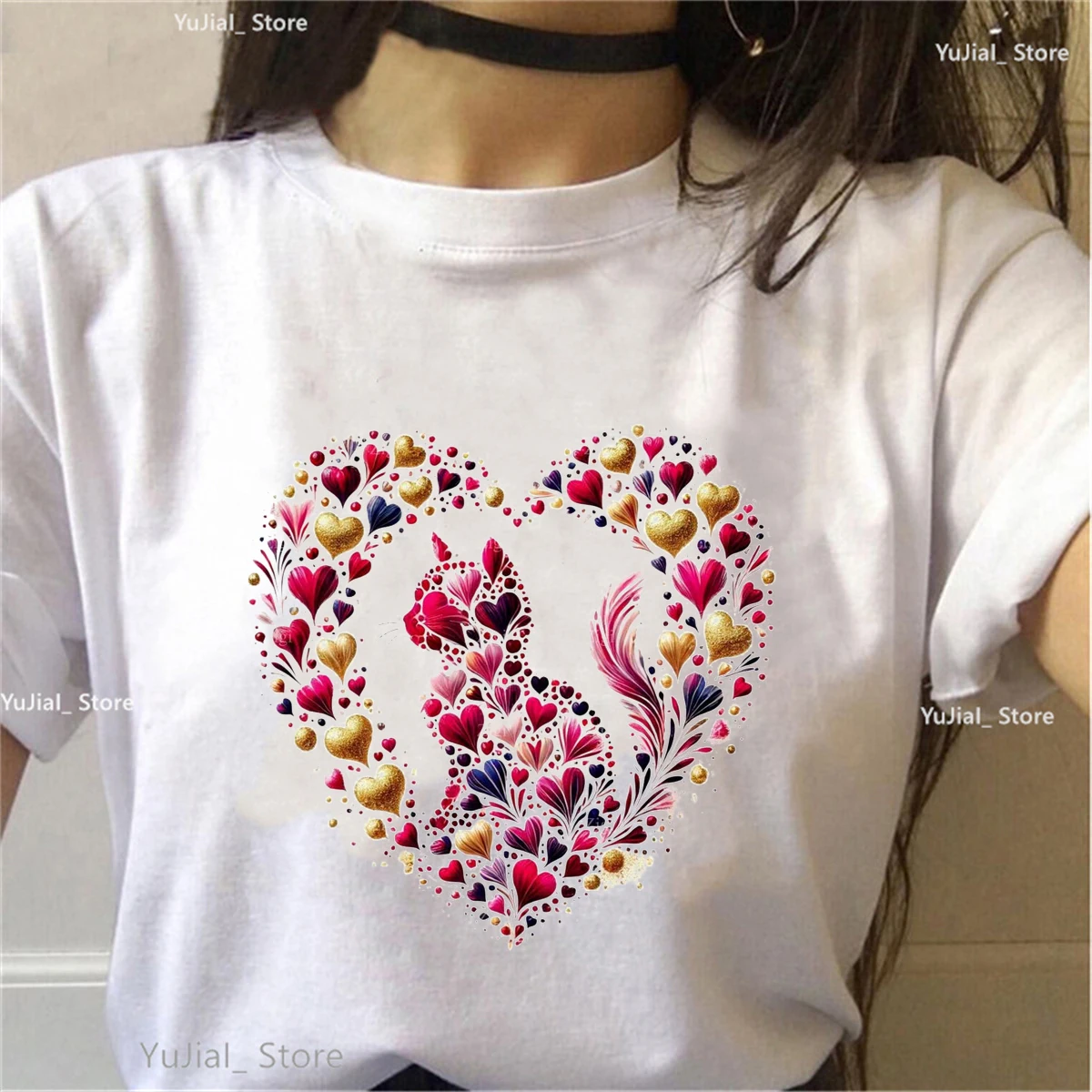 Акварельная футболка с принтом бабочки Love Cat Hearts для девочек, летняя модная футболка с короткими рукавами, женская повседневная однотонная футболка
Акварельная футболка с принтом бабочки Love Cat Hearts для девочек, летняя модная футболка с короткими рукавами, женская повседневная однотонная футболка