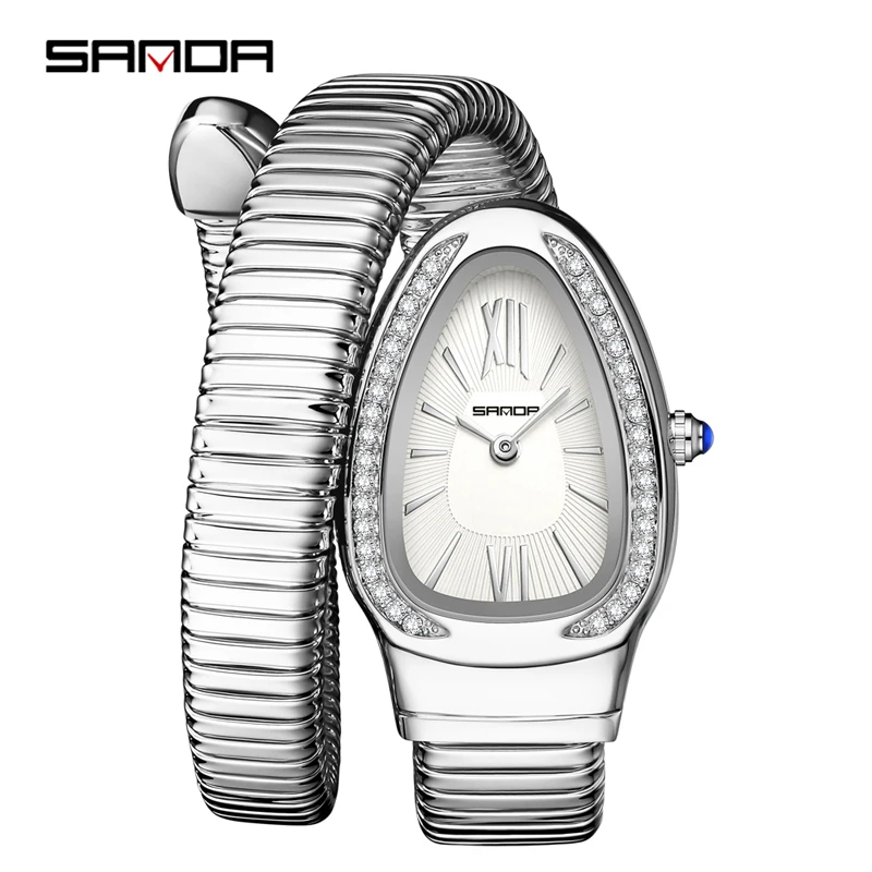 SANDA's Новинка 1151, роскошные женские кварцевые часы в форме змеи, инкрустированные бриллиантами, элитные женские часы, легкие роскошные кварцевые часы в стиле ретро
SANDA's Новинка 1151, роскошные женские кварцевые часы в форме змеи, инкрустированные бриллиантами, элитные женские часы, легкие роскошные кварцевые часы в стиле ретро