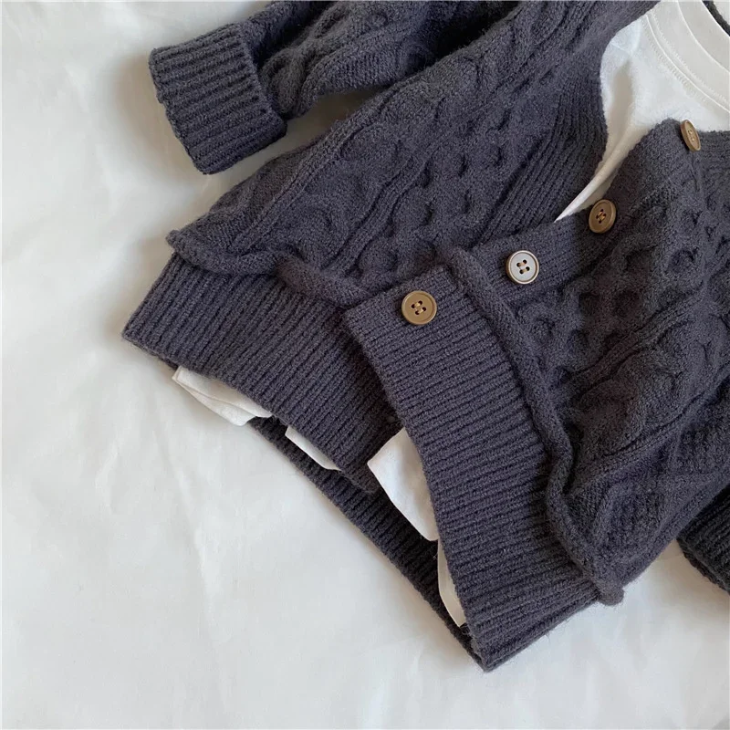 Boys Woolen Sweater Crochet Cotton Windbreak 2024 Brown Plus Thicken Autumn Winter Cardigan Warm Children's Clothing
Boys Woolen Sweater Crochet Cotton Windbreak 2024 Brown Plus Thicken Autumn Winter Cardigan Warm Children's Clothing