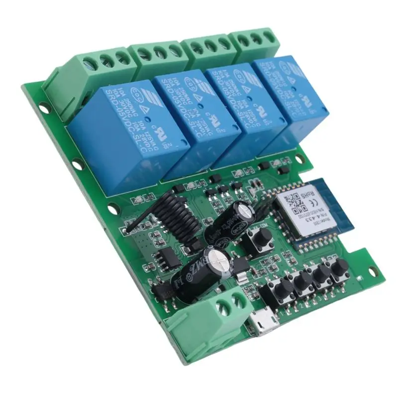 A01E-1 PCS Tuya APP Smart Home Remote Control Module Plastic Switch Four-Channel Multi-Channel 5V12V 24V For Alexa Google Home
A01E-1 PCS Tuya APP Smart Home Remote Control Module Plastic Switch Four-Channel Multi-Channel 5V12V 24V For Alexa Google Home