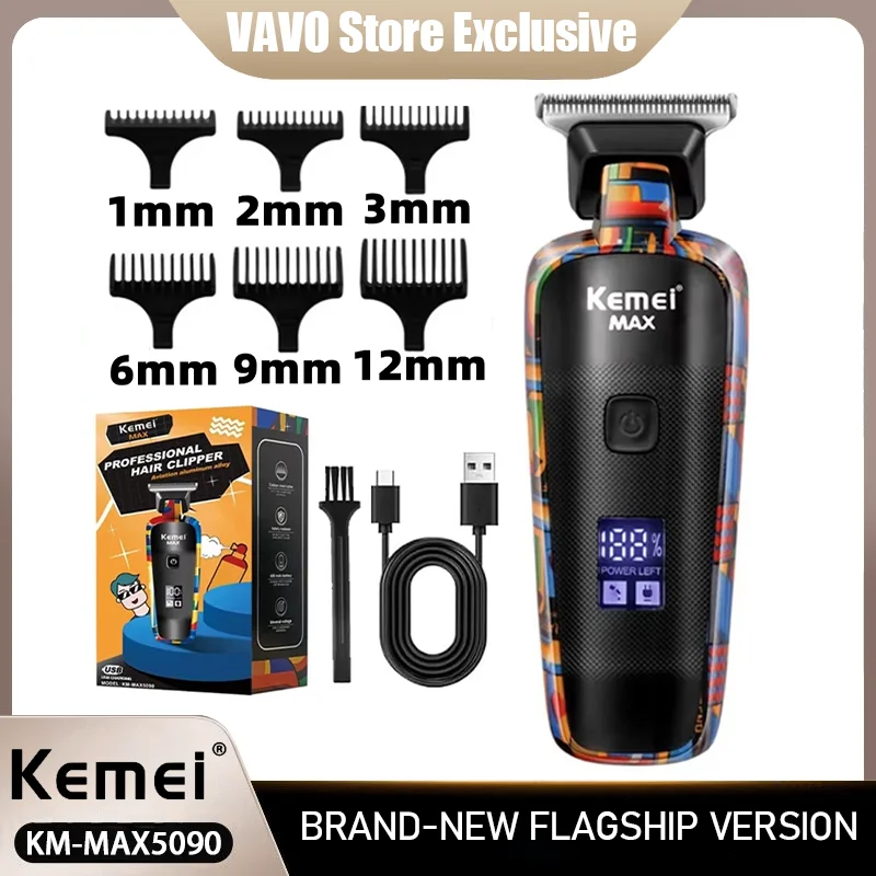 Kemei KM-MAX5090 Electric Hair Clipper Multifunctional Home Hair Trimmer Printing Graffiti Razor USB Men's Electric Shaver
Kemei KM-MAX5090 Electric Hair Clipper Multifunctional Home Hair Trimmer Printing Graffiti Razor USB Men's Electric Shaver