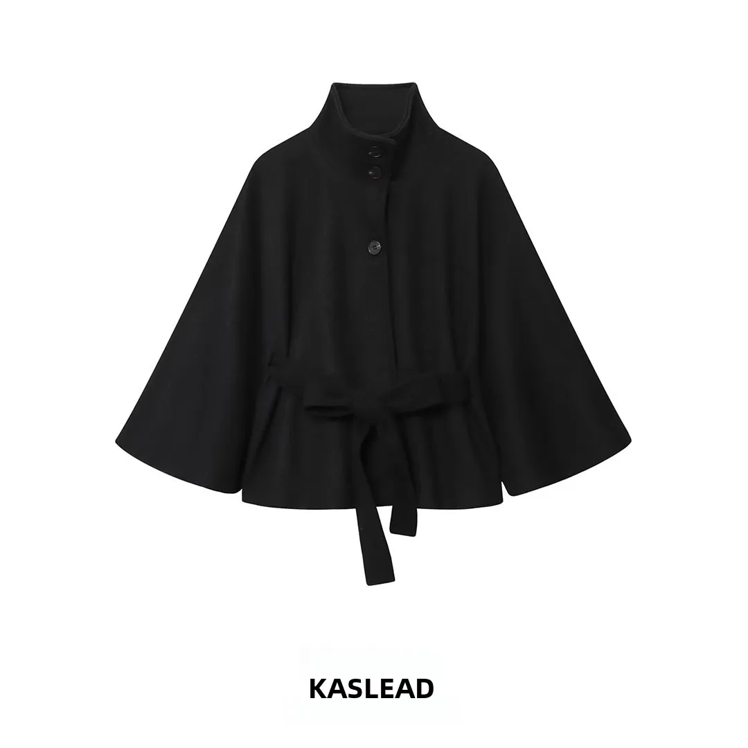 KASLEAD Новый женский модный свободный капюшон Ne пальто с высоким воротником длинный све из полиэфирного волокна осенний сезон дамы Jaet 
KASLEAD Новый женский модный свободный капюшон Ne пальто с высоким воротником длинный све из полиэфирного волокна осенний сезон дамы Jaet