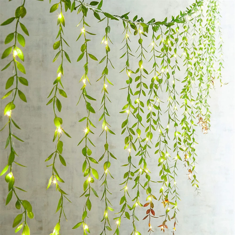 180 LED USB Garland Willow Vines String Lights Battery Artificial Ivy Led Curtain Fairy lights For Wall Party Garden Decoration
180 LED USB Garland Willow Vines String Lights Battery Artificial Ivy Led Curtain Fairy lights For Wall Party Garden Decoration