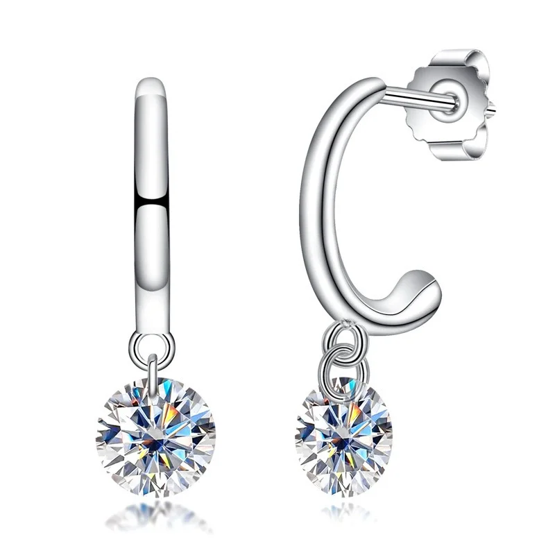 ZFSILVER Fashion Classic 925 Silver Color D 1ct Moissanite Design Letter C Earring Charm Women Accessories Jewelry Gifts DES-004
ZFSILVER Fashion Classic 925 Silver Color D 1ct Moissanite Design Letter C Earring Charm Women Accessories Jewelry Gifts DES-004